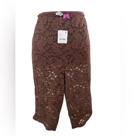 Free People Pants - Free People All Day Women's Wear Lace Caprice in brown ,Large